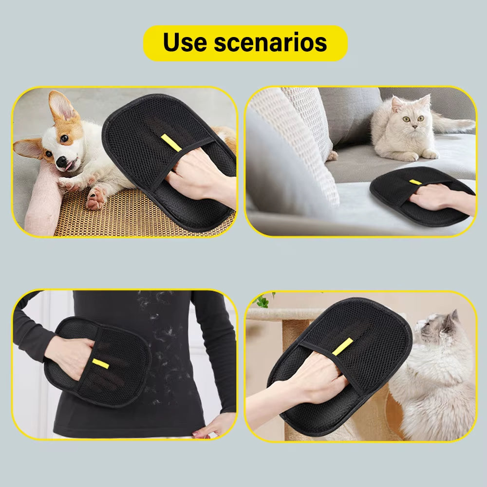 Furgone Duo Gloves – Double-Sided Electrostatic Pet Hair Removal & Grooming Gloves