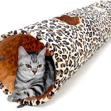 Cat Toys Collapsible Tunnel Dog Tube for Fat Cat,Rabbits,Dogs Length 51" Diameter 12"