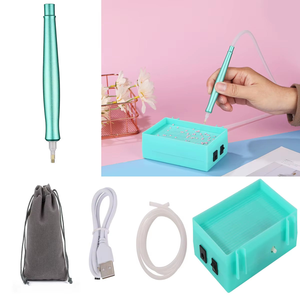 Sparklepro Electric Diamond Painting Pen – Long-Lasting Vacuum Tool for Precision Crafting