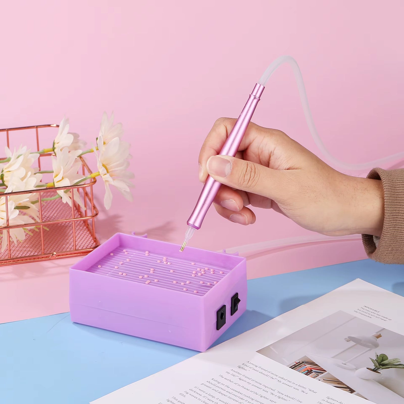 Sparklepro Electric Diamond Painting Pen – Long-Lasting Vacuum Tool for Precision Crafting