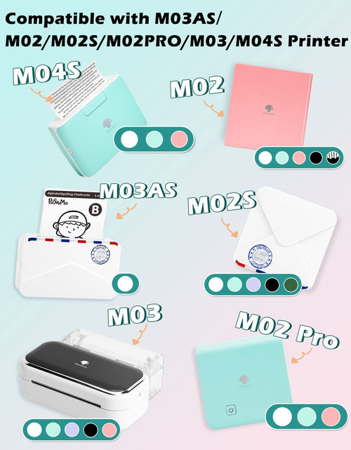 Load image into Gallery viewer, Adhesive Transparent Gold Thermal Paper for  M02/M02 Pro/M02S/M03 Mini Pocket Printer 50Mm X 3.5M, Diameter 30Mm, 3 Rolls
