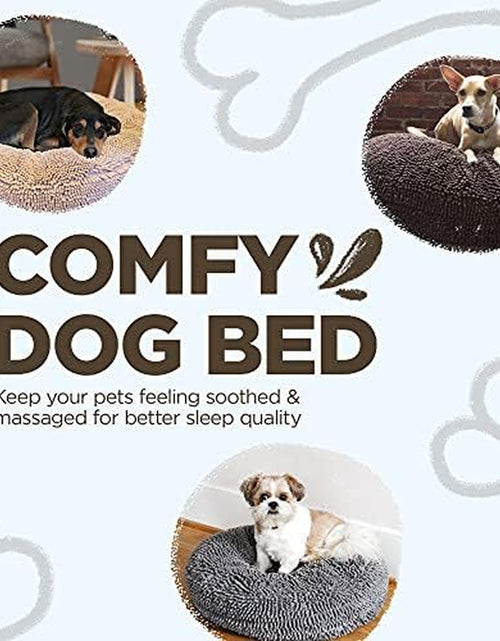 Load image into Gallery viewer, Super Snoozer Dog Bed - Comfortable Bed for Dogs - Microfiber Chenille Dog Bed - Cozy Microfiber Dog Bed Machine Washable - round Dog Bed
