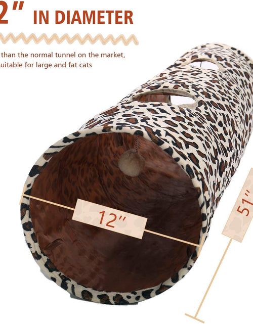 Load image into Gallery viewer, Cat Toys Collapsible Tunnel Dog Tube for Fat Cat,Rabbits,Dogs Length 51&quot; Diameter 12&quot;
