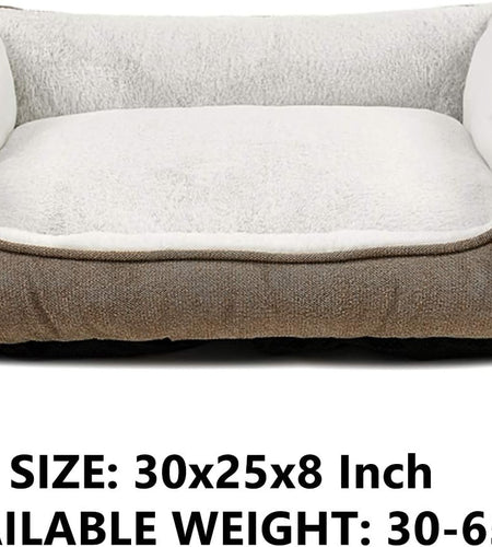 Durable Dog Bed Machine Washable Medium Dog Bed Square, Comfortable Puppy Dog Bed Medium