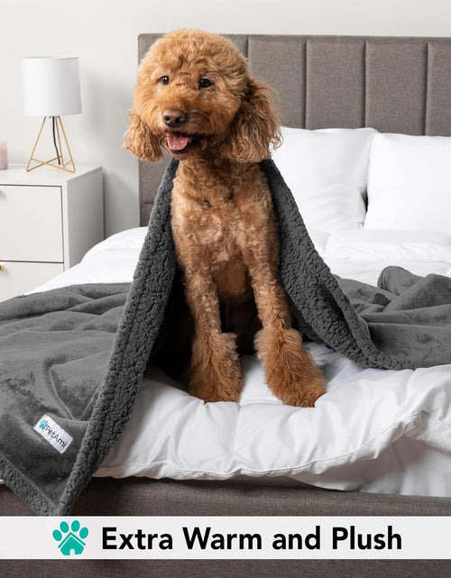 Load image into Gallery viewer, Dog Blanket, Sherpa Dog Blanket | Plush, Reversible, Warm Pet Blanket for Dog Bed, Couch, Sofa, Car
