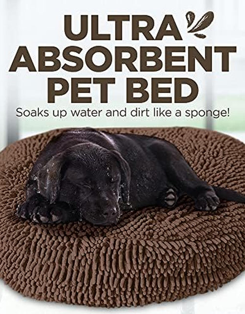 Load image into Gallery viewer, Super Snoozer Dog Bed - Comfortable Bed for Dogs - Microfiber Chenille Dog Bed - Cozy Microfiber Dog Bed Machine Washable - round Dog Bed

