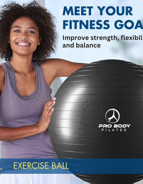 Load image into Gallery viewer, Ball Exercise Ball Yoga Ball, Multiple Sizes Stability Ball Chair, Large Gym Grade Birthing Ball for Pregnancy, Fitness, Balance, Workout and Physical Therapy W/Pump
