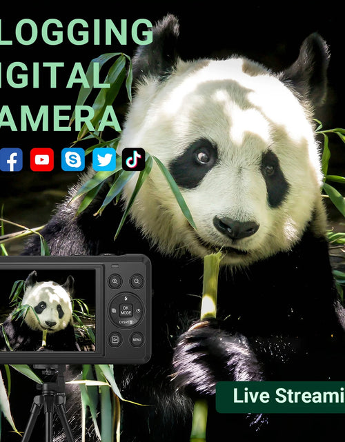 Load image into Gallery viewer, Digital Camera 4K UHD 44MP Vlogging Camera, Autofocus Compact Camera with 16X Digital Zoom, Point and Shoot Digital Camera with 32GB SD Card &amp; 2 Batteries
