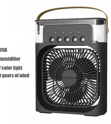 3 in 1 New Fan Air Conditioner Household Small Air Cooler LED Night Light Portable Humidifier Air Adjustment Fan Office Home Fan
