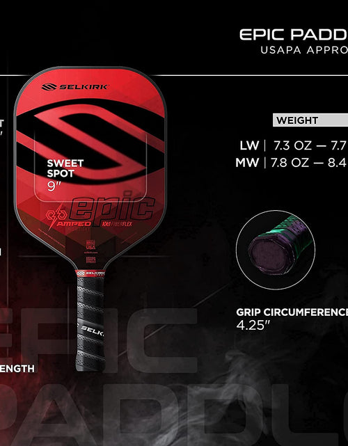 Load image into Gallery viewer, Selkirk Amped Pickleball Paddle | Fiberglass Pickleball Paddle with a Polypropylene X5 Core | Pickleball Rackets Made in the USA
