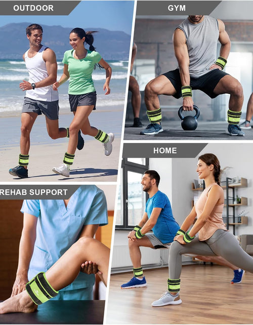 Load image into Gallery viewer, Adjustable Ankle Weights 1-3/4/5/6/8/10/12/15/20 LBS Pair with Removable Weight for Jogging, Gymnastics, Aerobics, Physical Therapy
