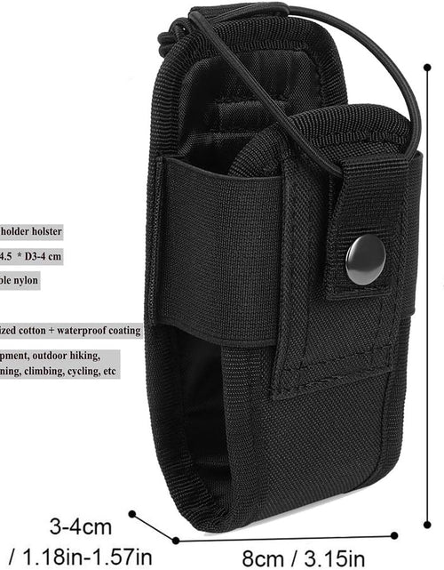 Load image into Gallery viewer, Molle Radio Holder Walkie Talkie Pouch Case for Duty Belt Radio Holster Tactical Hunting Intercom Bag (1 Pack, Black)
