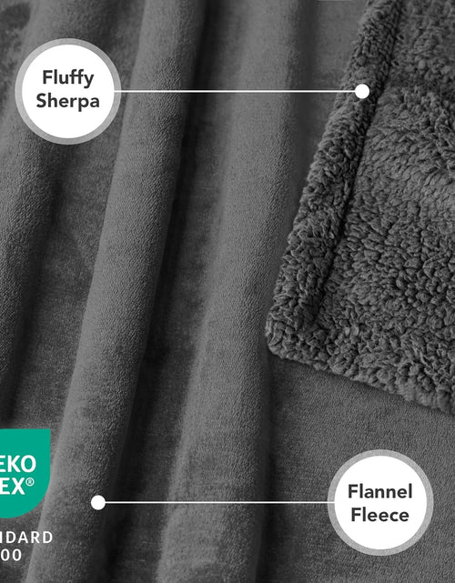 Load image into Gallery viewer, Dog Blanket, Sherpa Dog Blanket | Plush, Reversible, Warm Pet Blanket for Dog Bed, Couch, Sofa, Car
