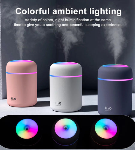 Portable Mini Humidifier,300Ml Small Cool Mist Humidifier,Quiet Humidifier for Car-Black