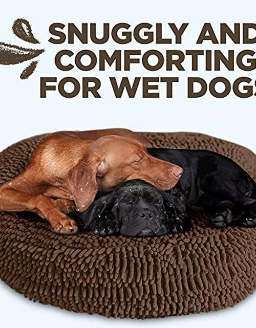 Load image into Gallery viewer, Super Snoozer Dog Bed - Comfortable Bed for Dogs - Microfiber Chenille Dog Bed - Cozy Microfiber Dog Bed Machine Washable - round Dog Bed
