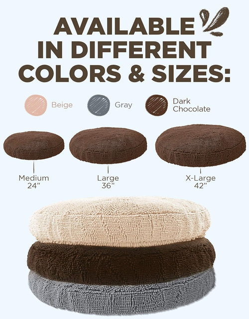 Load image into Gallery viewer, Super Snoozer Dog Bed - Comfortable Bed for Dogs - Microfiber Chenille Dog Bed - Cozy Microfiber Dog Bed Machine Washable - round Dog Bed
