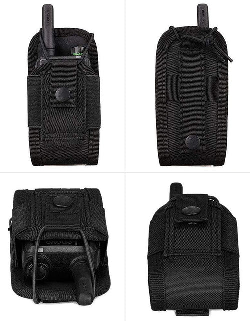 Load image into Gallery viewer, Molle Radio Holder Walkie Talkie Pouch Case for Duty Belt Radio Holster Tactical Hunting Intercom Bag (1 Pack, Black)
