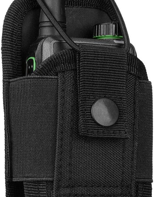 Load image into Gallery viewer, Molle Radio Holder Walkie Talkie Pouch Case for Duty Belt Radio Holster Tactical Hunting Intercom Bag (1 Pack, Black)
