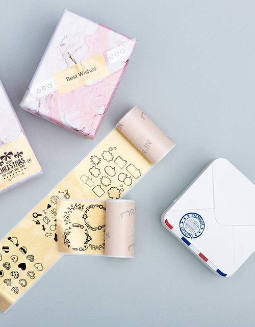Load image into Gallery viewer, Adhesive Transparent Gold Thermal Paper for  M02/M02 Pro/M02S/M03 Mini Pocket Printer 50Mm X 3.5M, Diameter 30Mm, 3 Rolls
