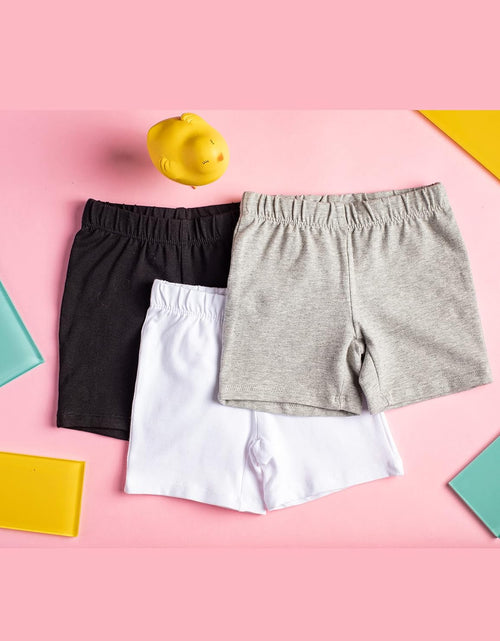 Load image into Gallery viewer, Toddlers &amp; Girls Bike Shorts Cotton &amp; Spandex — Biker Shorts for under Dresses, Cartwheel &amp; Dance - 3 Pack Sizes 2T-16
