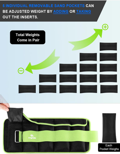 Load image into Gallery viewer, Adjustable Ankle Weights 1-3/4/5/6/8/10/12/15/20 LBS Pair with Removable Weight for Jogging, Gymnastics, Aerobics, Physical Therapy
