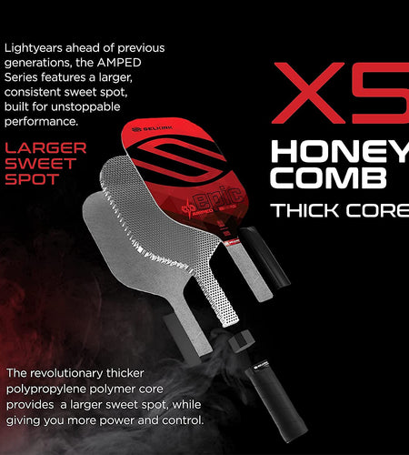 Selkirk Amped Pickleball Paddle | Fiberglass Pickleball Paddle with a Polypropylene X5 Core | Pickleball Rackets Made in the USA