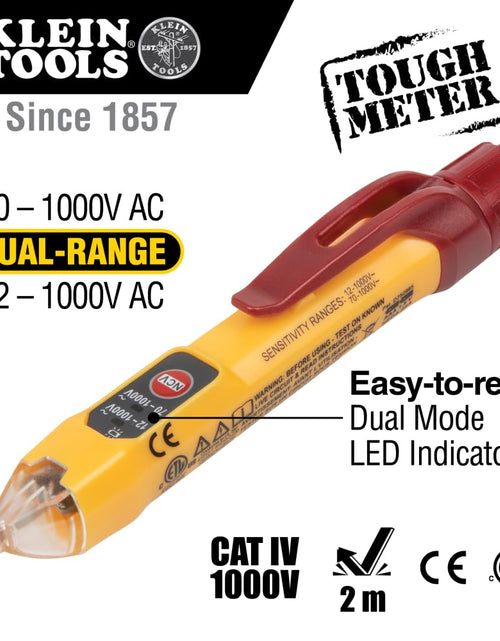 Load image into Gallery viewer, NCVT2PKIT Non-Contact Voltage Tester with Outlet Tester, 12-48V AC or 48 - 1000V AC Dual Range for Broad Application
