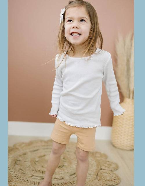 Load image into Gallery viewer, Toddlers &amp; Girls Bike Shorts Cotton &amp; Spandex — Biker Shorts for under Dresses, Cartwheel &amp; Dance - 3 Pack Sizes 2T-16
