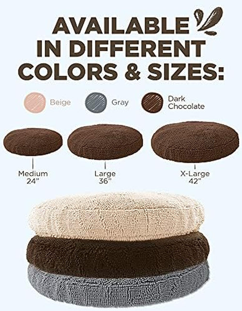 Load image into Gallery viewer, Super Snoozer Dog Bed - Comfortable Bed for Dogs - Microfiber Chenille Dog Bed - Cozy Microfiber Dog Bed Machine Washable - round Dog Bed
