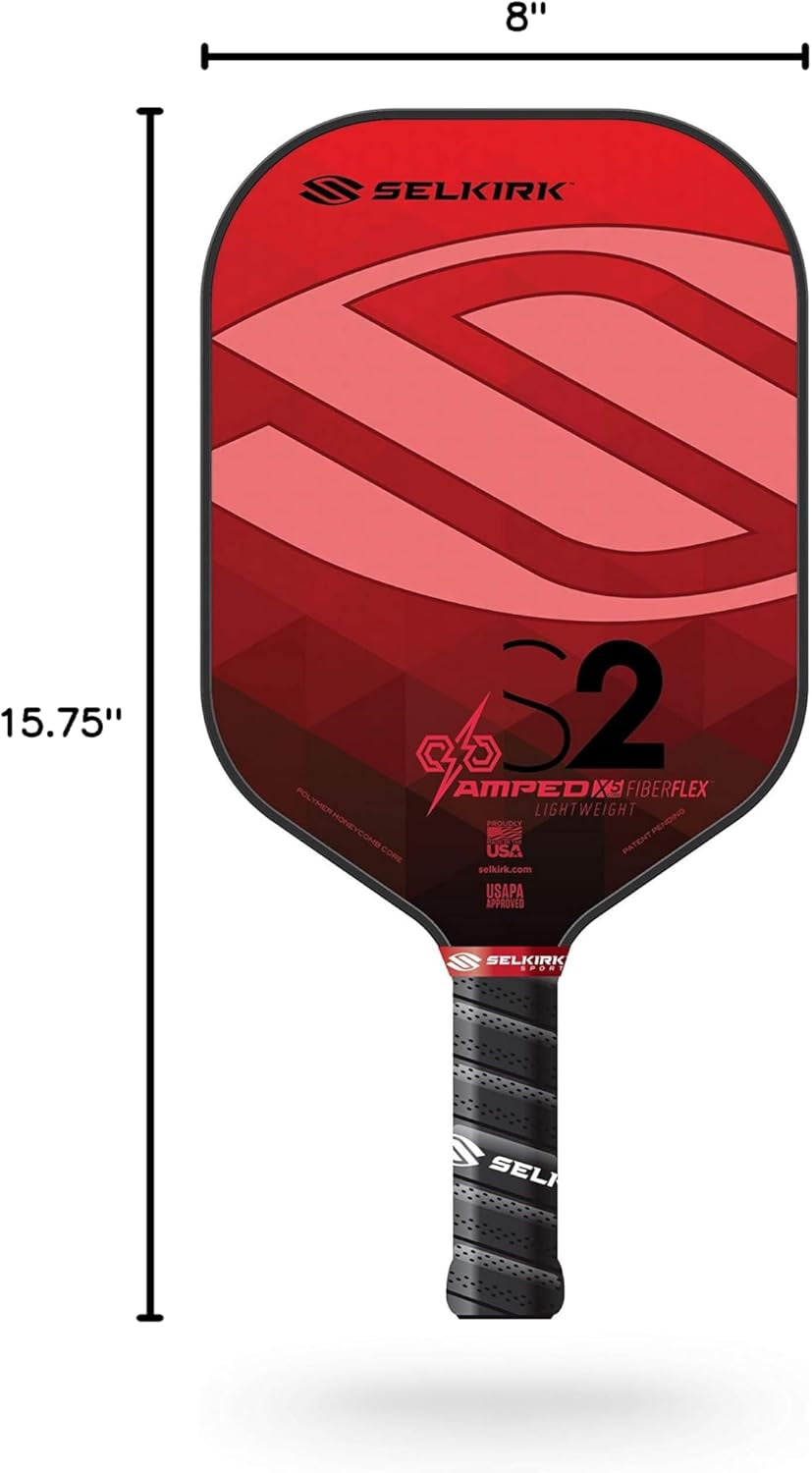 Selkirk Amped Pickleball Paddle | Fiberglass Pickleball Paddle with a Polypropylene X5 Core | Pickleball Rackets Made in the USA