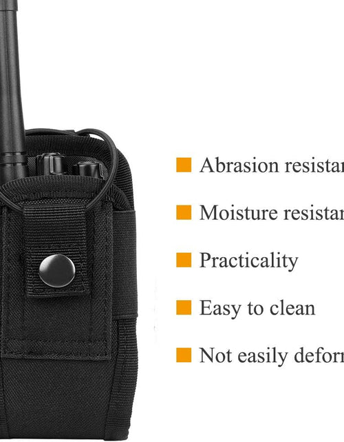 Load image into Gallery viewer, Molle Radio Holder Walkie Talkie Pouch Case for Duty Belt Radio Holster Tactical Hunting Intercom Bag (1 Pack, Black)
