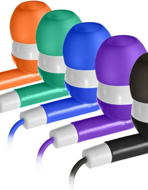 Load image into Gallery viewer, Bulk Earbuds 50 Pack for Classroom -  Wholesale Earbuds Headphones Wired Stereo Earphones Multi Color for Kids Toddlers Teen at School Library Room Homeschool Online Teaching
