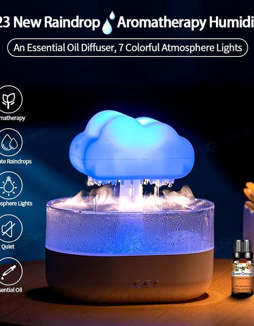 Load image into Gallery viewer, 2023 Rain Cloud Humidifier Raindrop Humidifier H2O Air Humidifier, Aroma Diffuser Essential Oil Aromatherapy Diffuser for Home
