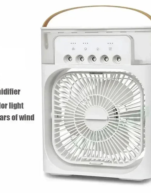 Load image into Gallery viewer, 3 in 1 New Fan Air Conditioner Household Small Air Cooler LED Night Light Portable Humidifier Air Adjustment Fan Office Home Fan
