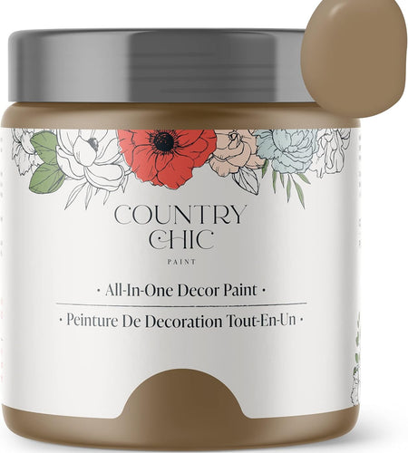 Chalk Style Paint - for Furniture, Home Decor, Crafts - Eco-Friendly - All-In-One - No Wax Needed (Driftwood [Brown], Pint (16 Oz))