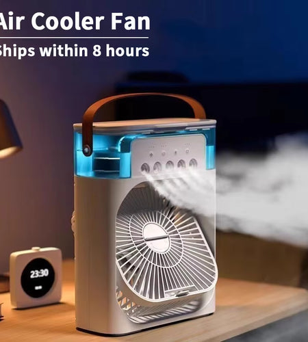 3 in 1 New Fan Air Conditioner Household Small Air Cooler LED Night Light Portable Humidifier Air Adjustment Fan Office Home Fan
