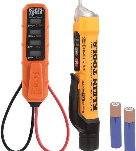 NCVT3PKIT Electrical Test Kit, Dual-Range Non-Contact Voltage Tester with Flashlight, AC/DC Voltage Tester