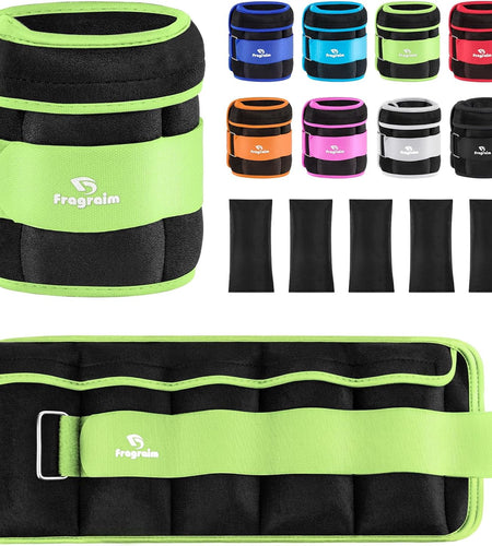 Adjustable Ankle Weights 1-3/4/5/6/8/10/12/15/20 LBS Pair with Removable Weight for Jogging, Gymnastics, Aerobics, Physical Therapy