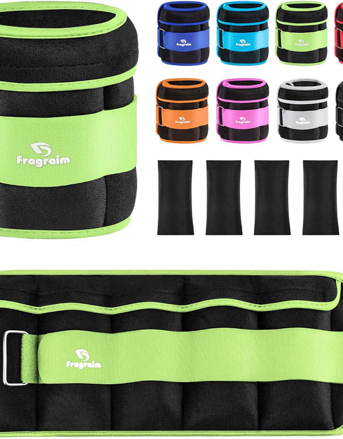 Load image into Gallery viewer, Adjustable Ankle Weights 1-3/4/5/6/8/10/12/15/20 LBS Pair with Removable Weight for Jogging, Gymnastics, Aerobics, Physical Therapy
