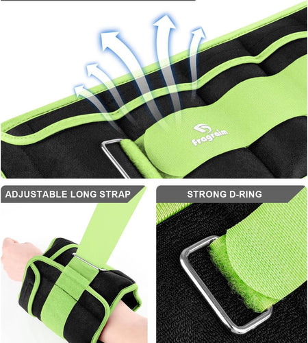 Adjustable Ankle Weights 1-3/4/5/6/8/10/12/15/20 LBS Pair with Removable Weight for Jogging, Gymnastics, Aerobics, Physical Therapy