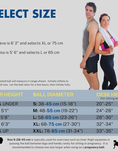 Load image into Gallery viewer, Ball Exercise Ball Yoga Ball, Multiple Sizes Stability Ball Chair, Large Gym Grade Birthing Ball for Pregnancy, Fitness, Balance, Workout and Physical Therapy W/Pump
